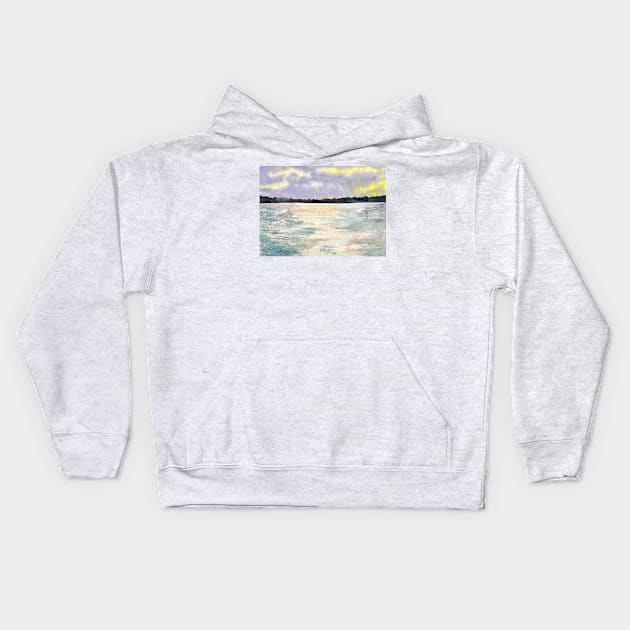 Calm Before Hurricane Henri Kids Hoodie by ElizaC